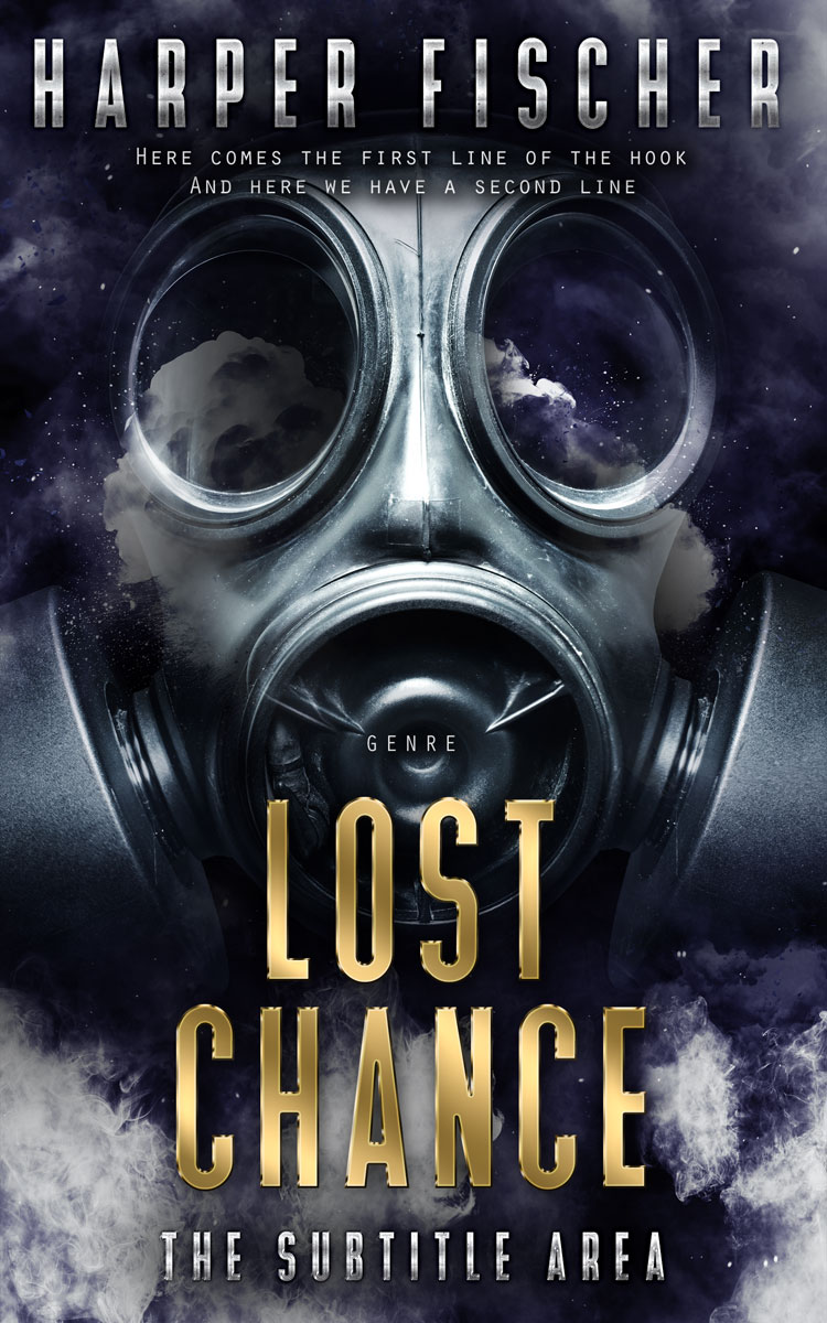 2D view of Premade Apocalyptica Book Cover - Steel Gray