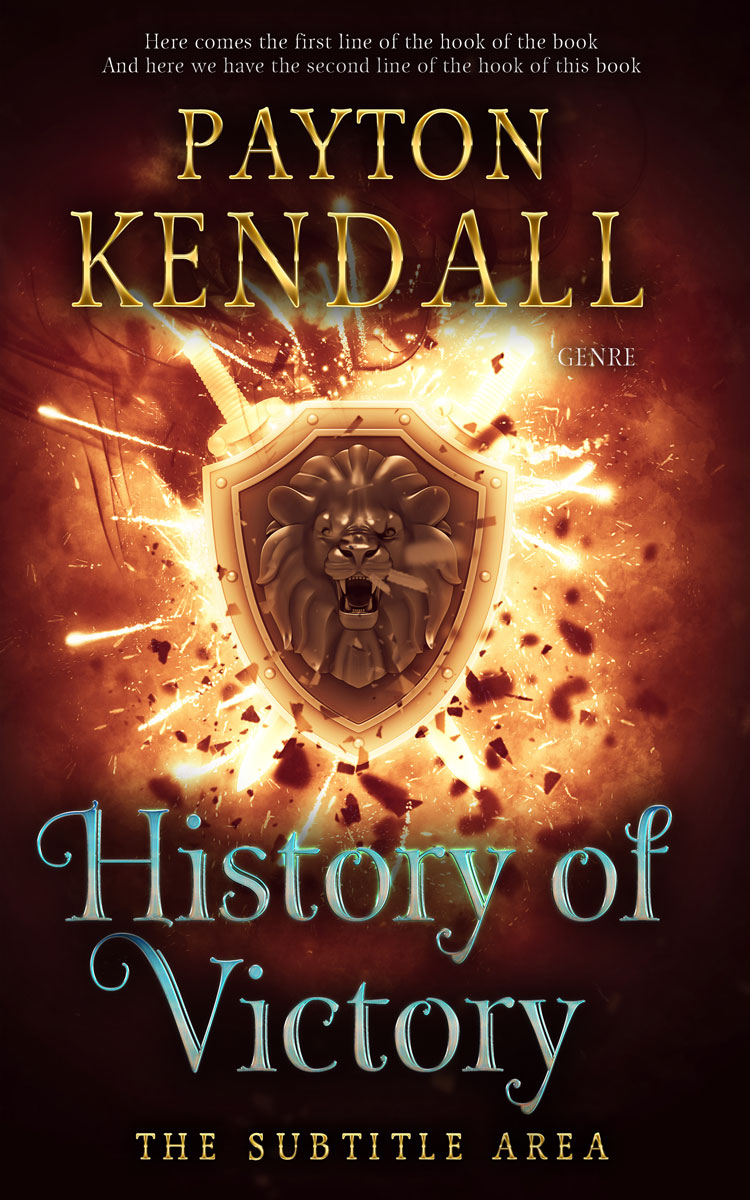 2D view of Premade Historical Book Cover - Harvest Gold