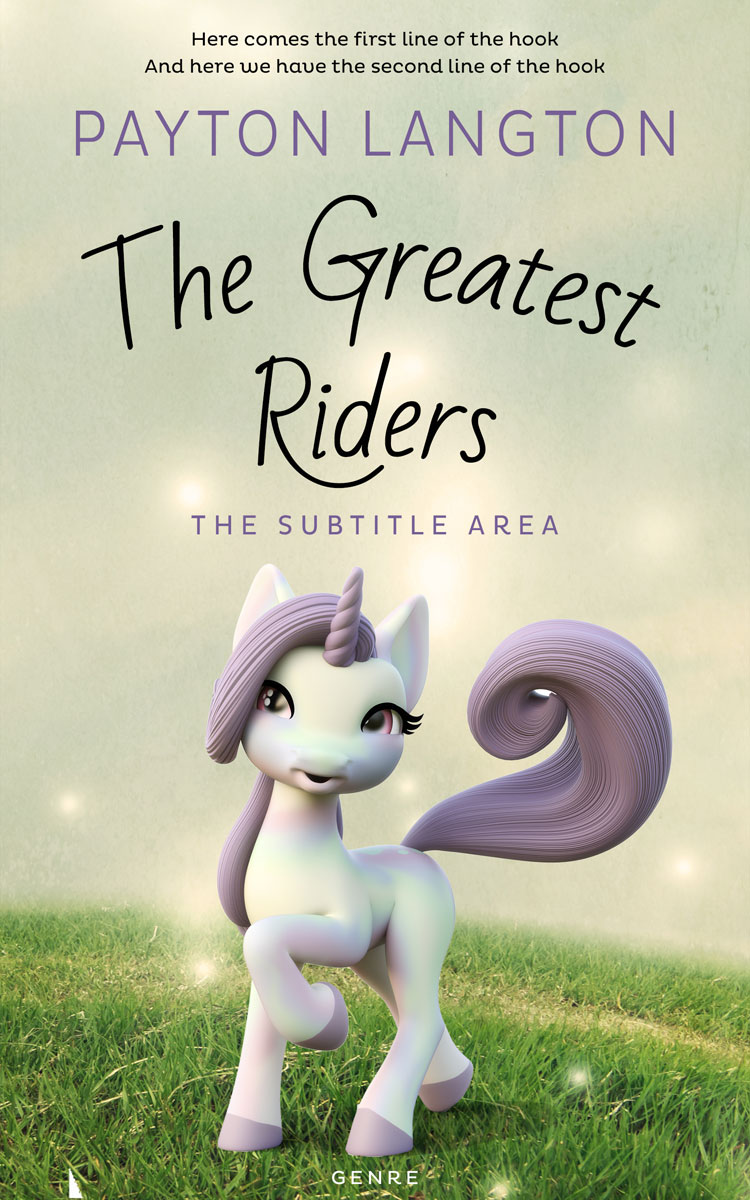 2D view of Premade Children's Book Cover - Moon Mist