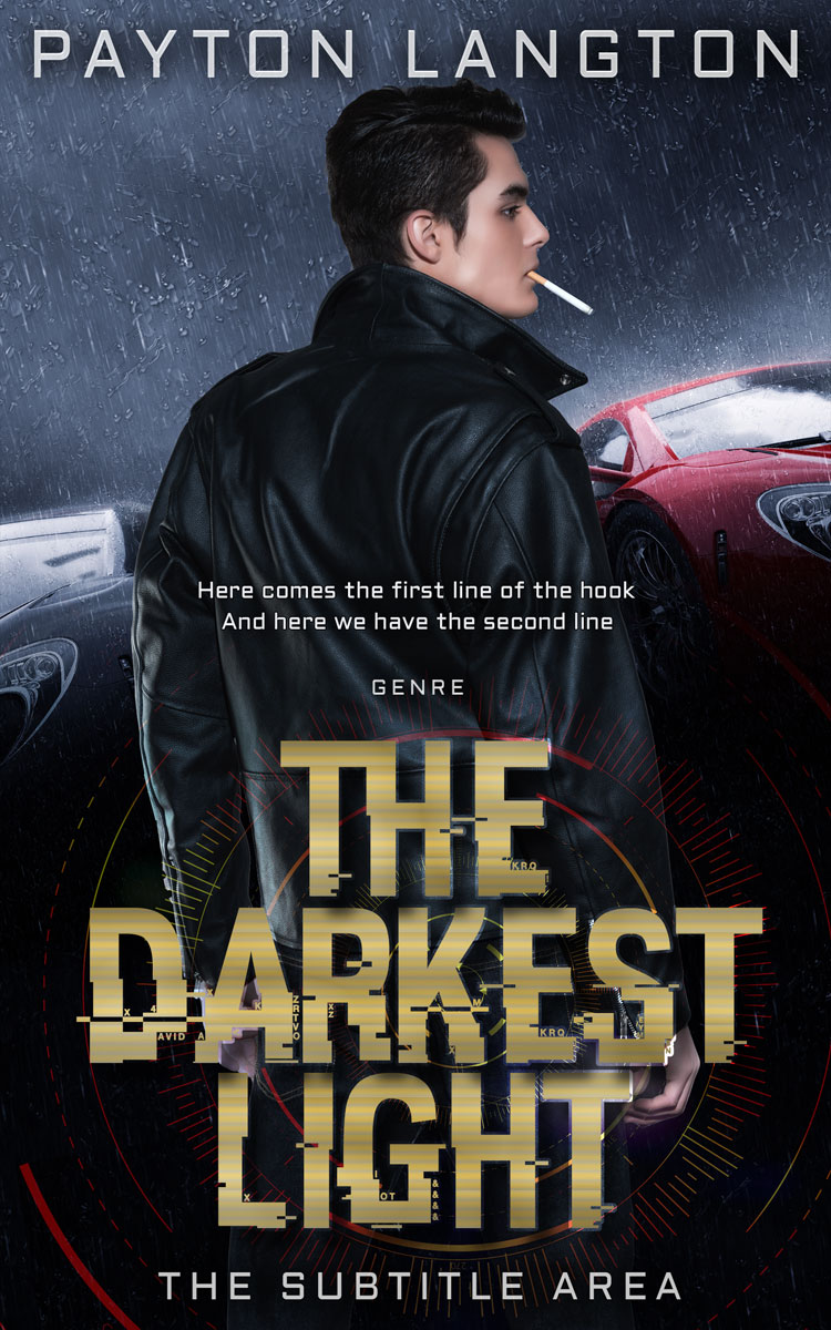 2D view of Premade Action & Adventure Book Cover - Shark