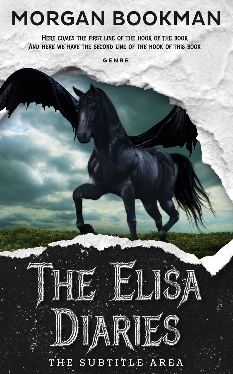 2D view of Premade Fantasy Book Cover - Outer Space