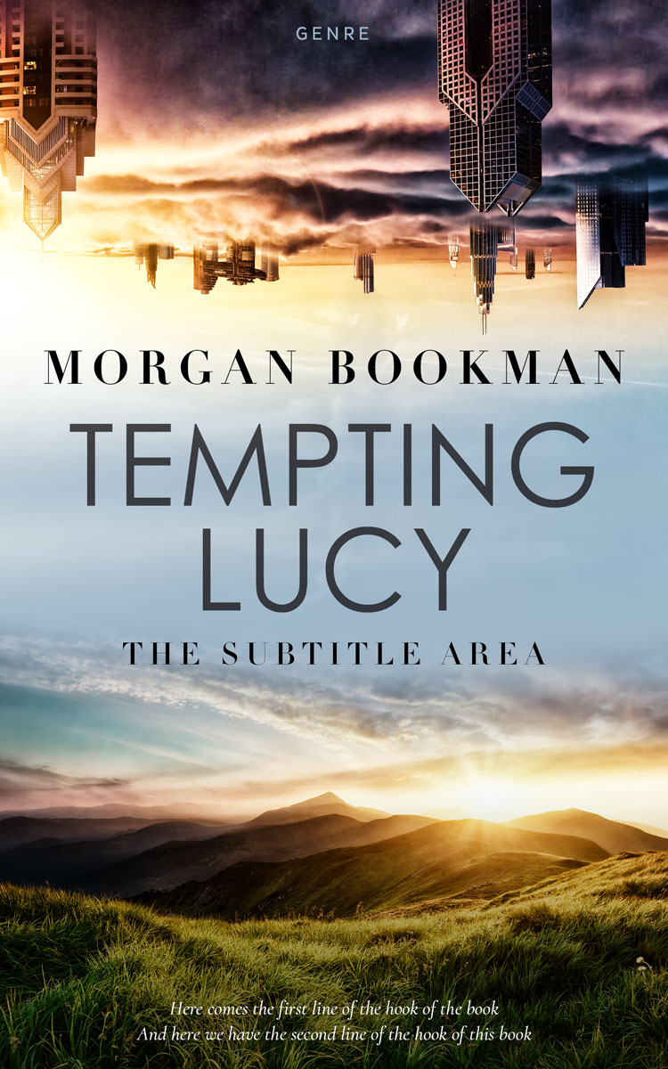 2D view of Premade Surreal Book Cover - Mist Gray