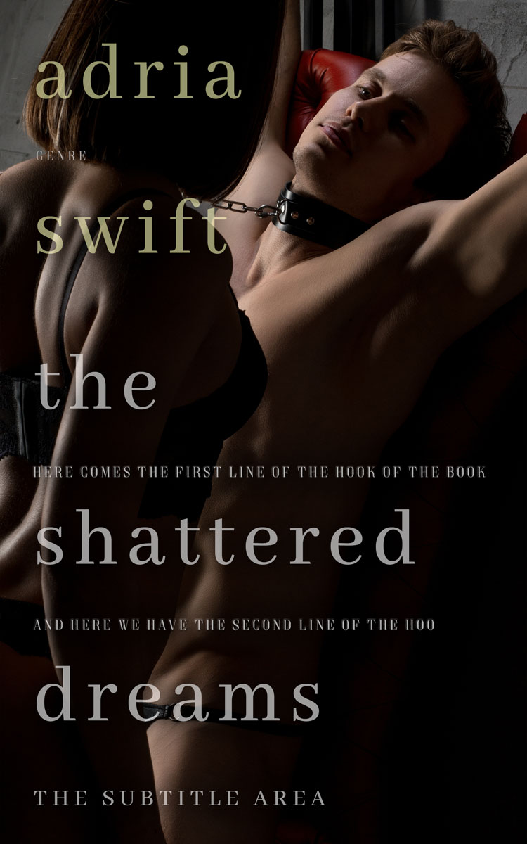 2D view of Premade Erotica Book Cover - Black