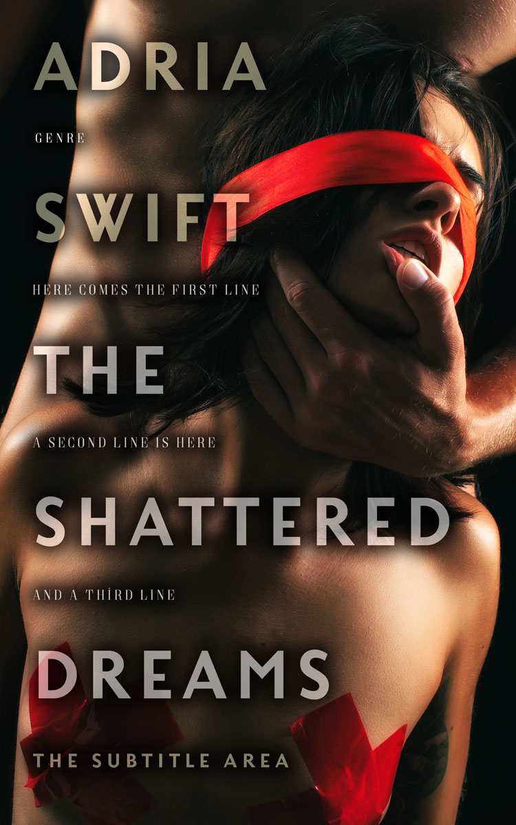 2D view of Premade Erotica Book Cover - Antique Brass