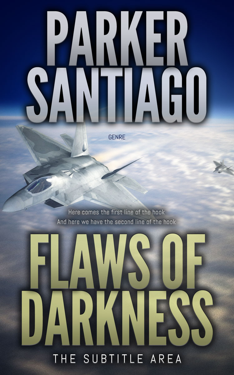 2D view of Premade Action & Adventure Book Cover - Ebony Clay