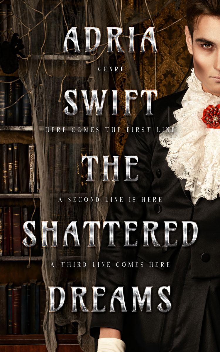 2D view of Premade Horror Book Cover - Oil