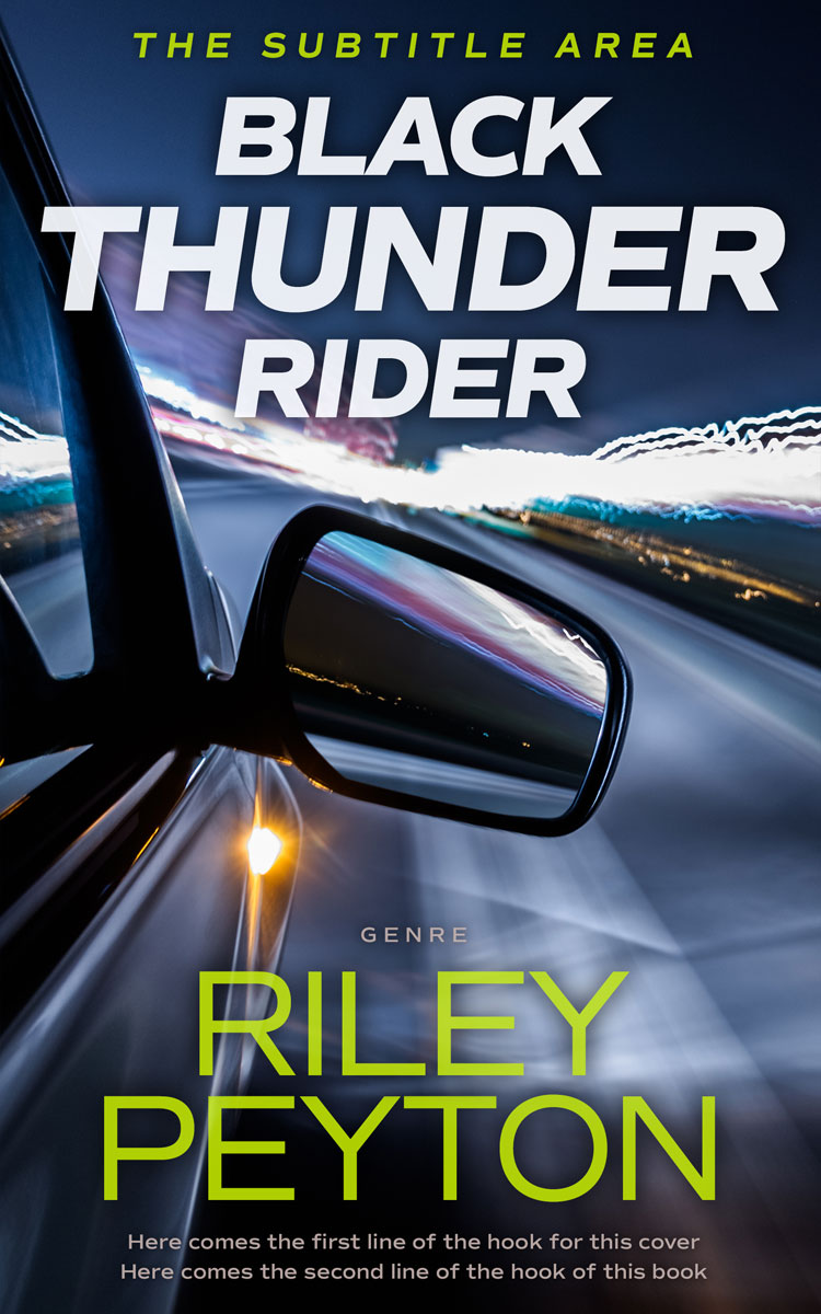 2D view of Premade Action & Adventure Book Cover - Mirage