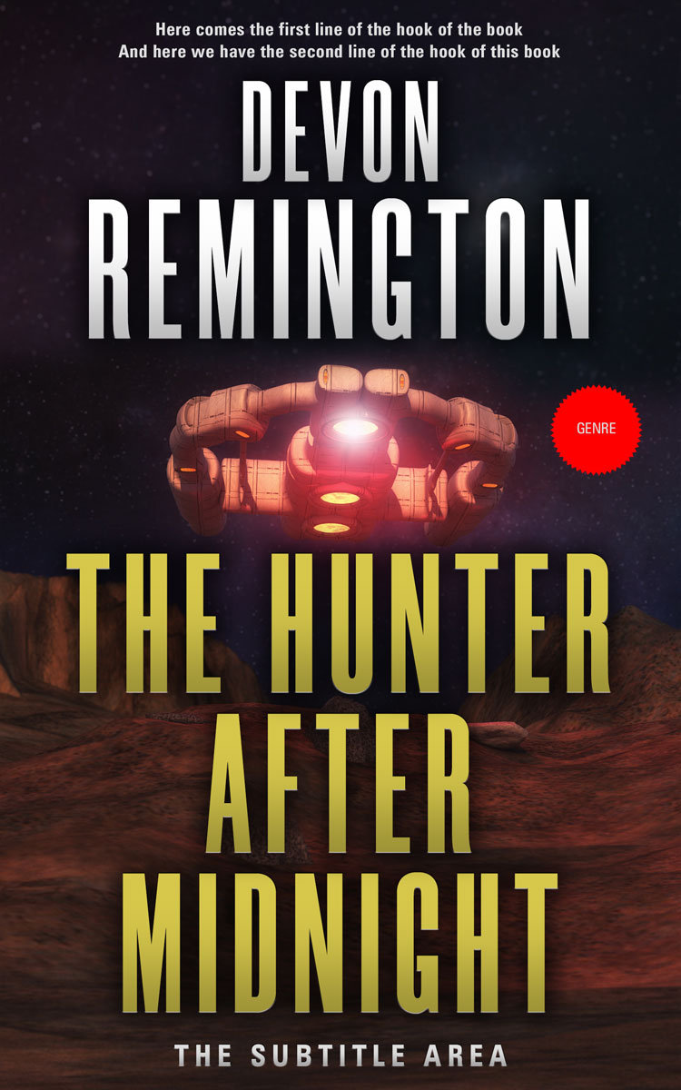 2D view of Premade Science Fiction Book Cover - Laser