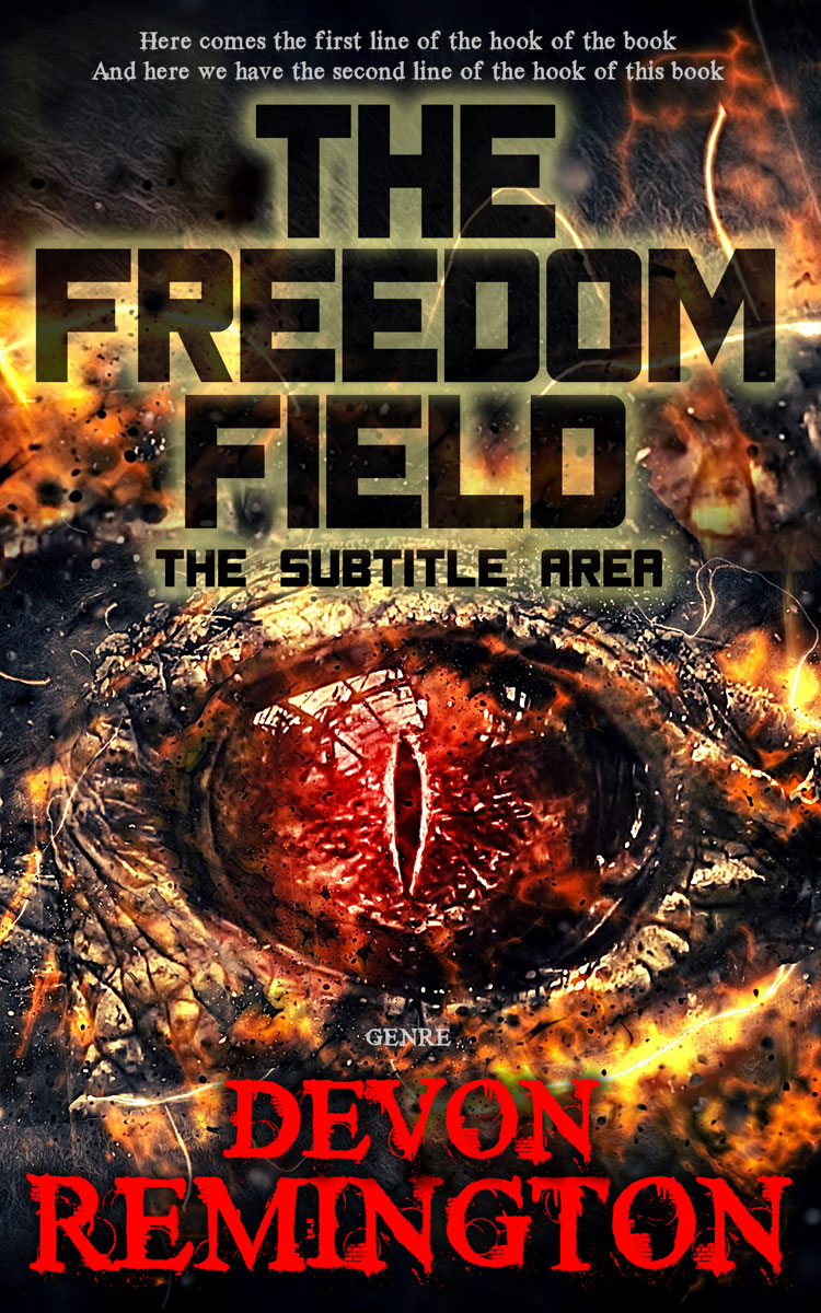 2D view of Premade Horror Book Cover - Raw Sienna