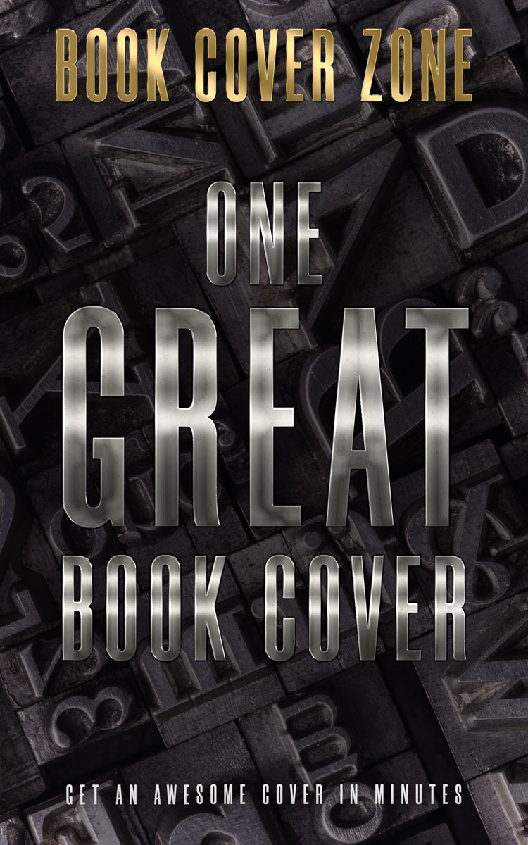 2D view of Premade Abstract Book Cover - Thunder