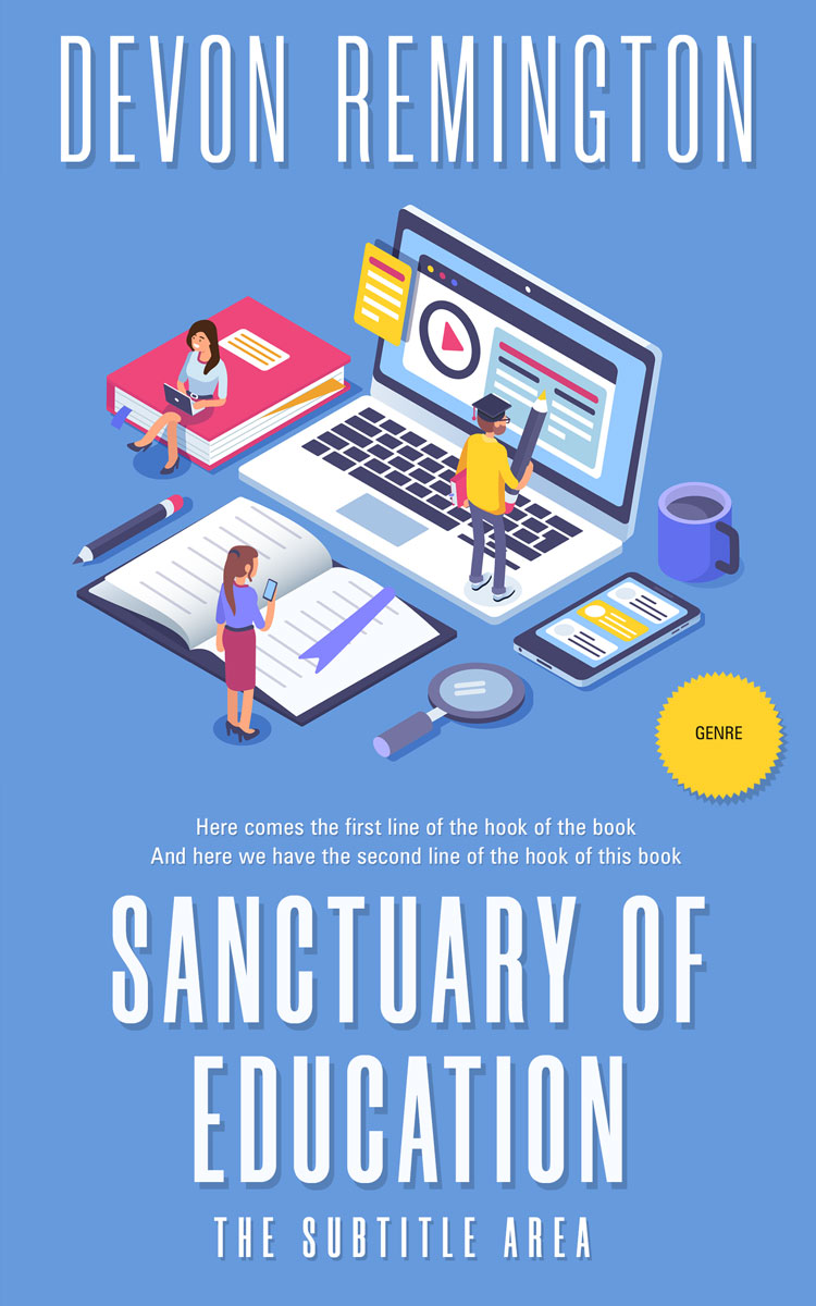 2D view of Premade Self-Improvement & Self-Help Book Cover - Danube