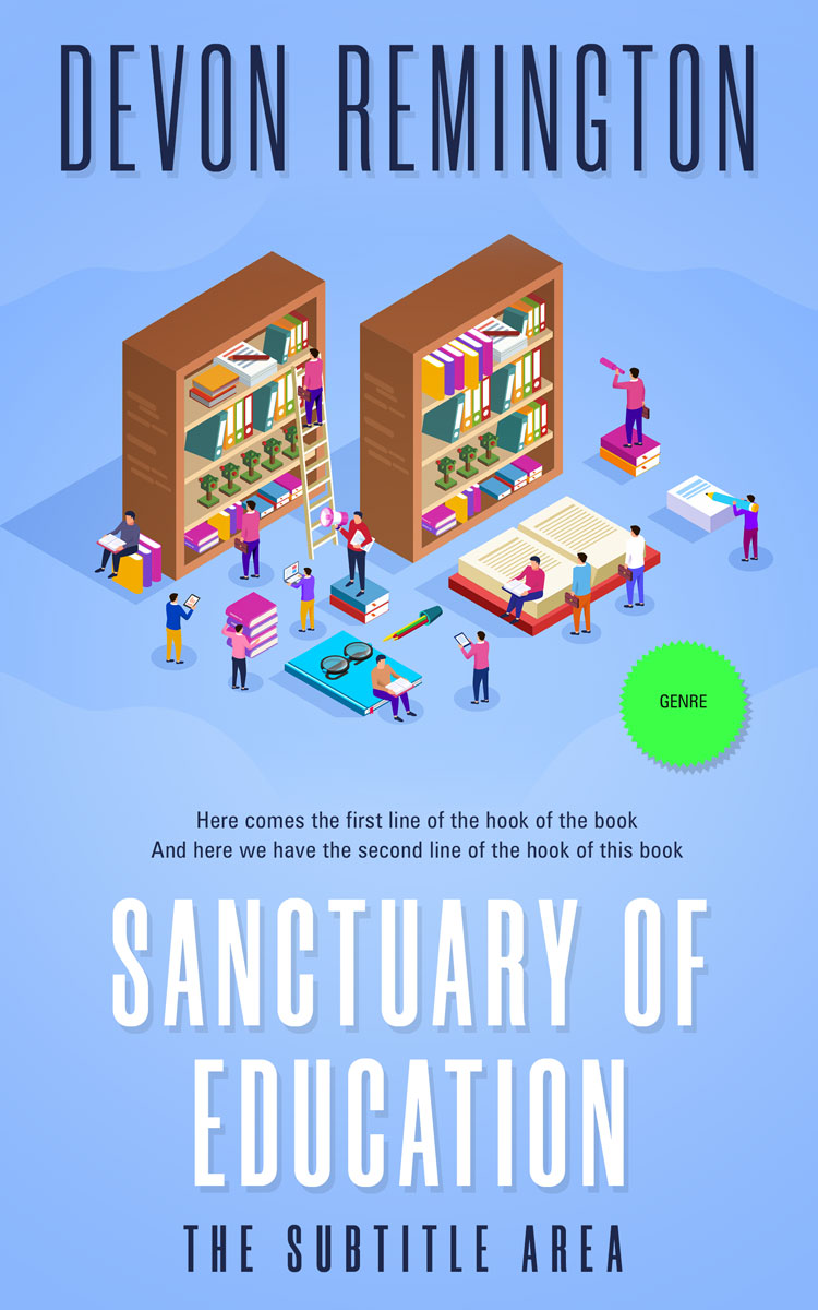 2D view of Premade Business Book Cover - Malibu