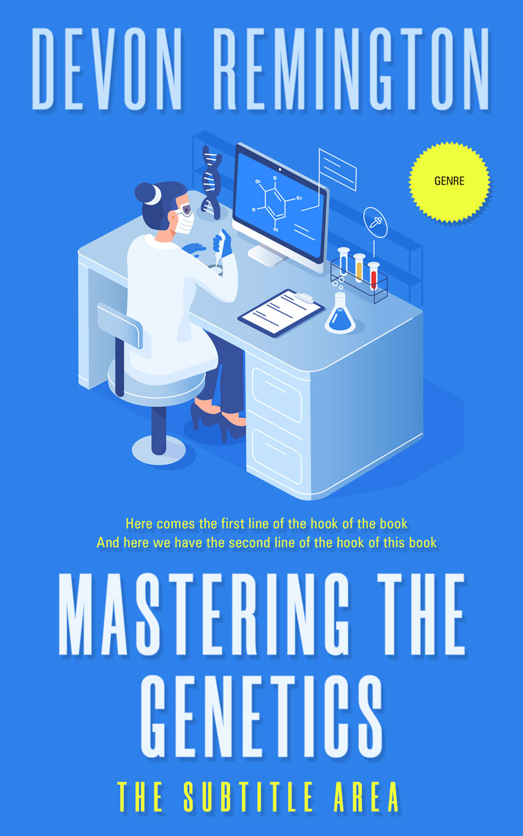 2D view of Premade Science & Nature Book Cover - Royal Blue