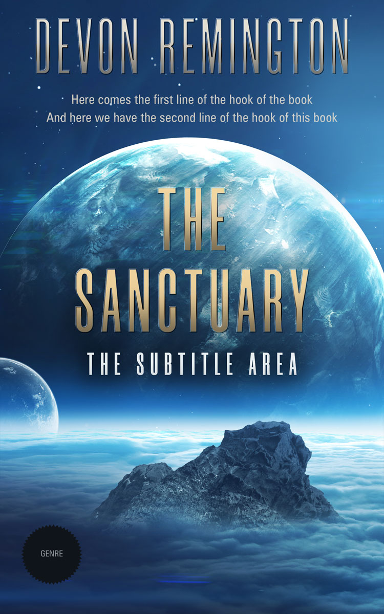 2D view of Premade Science Fiction Book Cover - Astronaut