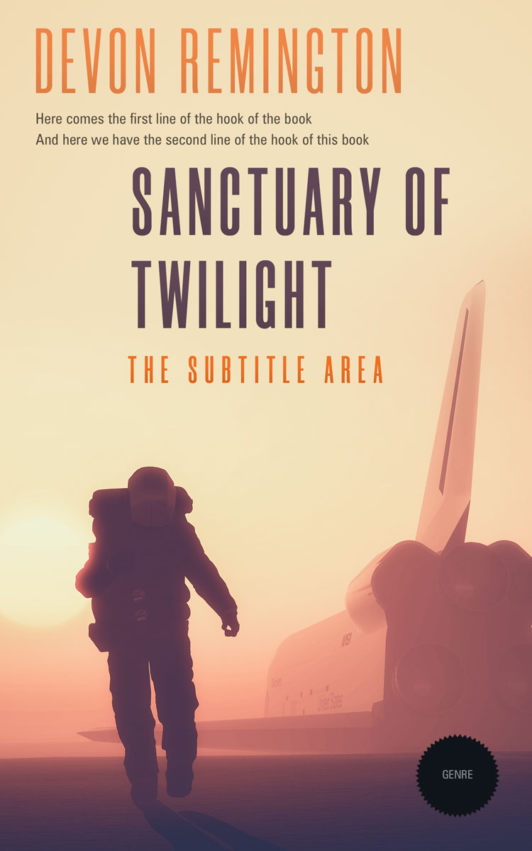 2D view of Premade Science Fiction Book Cover - Eggplant