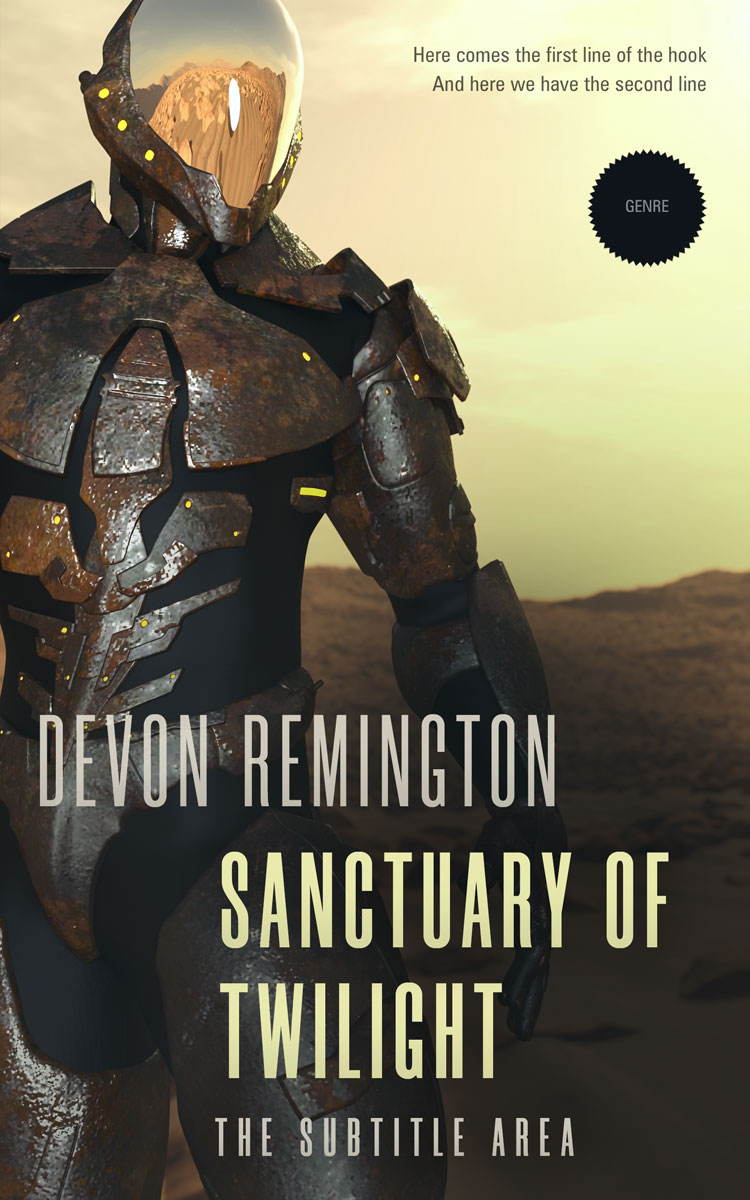 2D view of Premade Apocalyptica Book Cover - Hampton