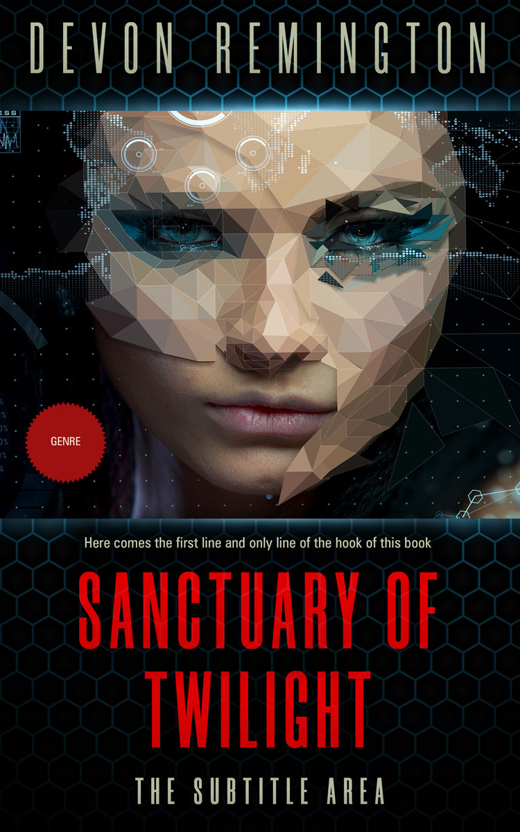 2D view of Premade Science Fiction Book Cover - Woodsmoke