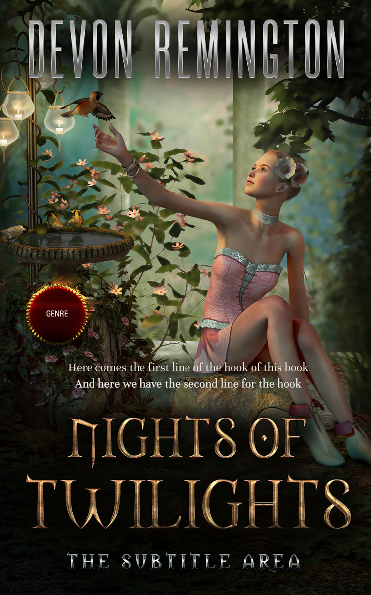 2D view of Premade Fantasy Book Cover - Rangoon Green