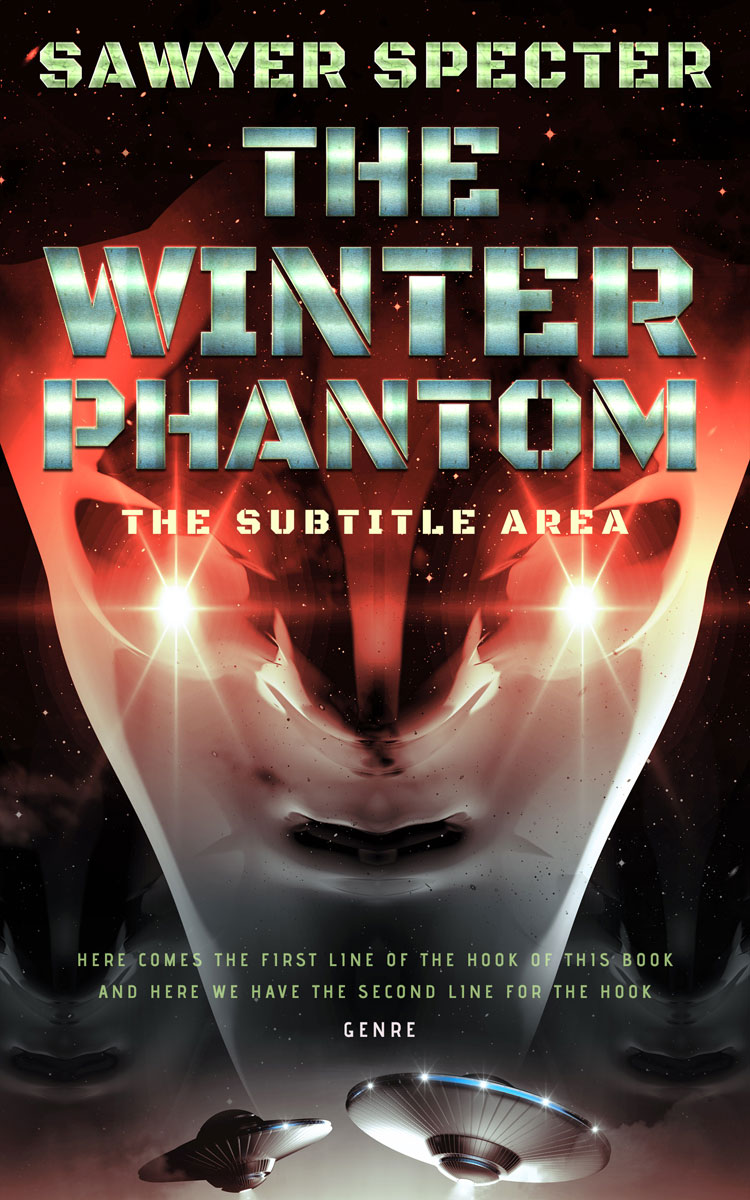 2D view of Premade Science Fiction Book Cover - Tan