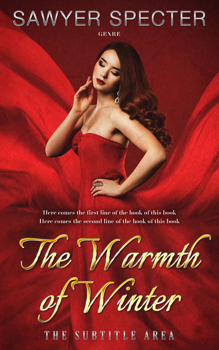 2D view of Premade Romance Book Cover - Persian Plum