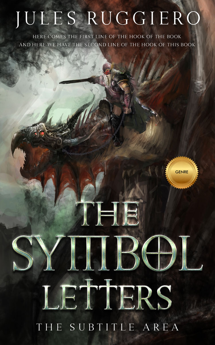 2D view of Premade Fantasy Book Cover - Zeus