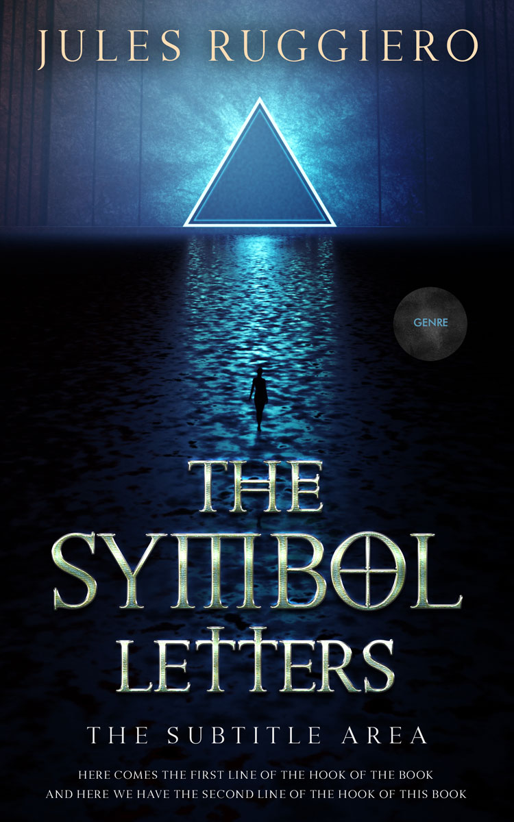 2D view of Premade Horror Book Cover - Ebony