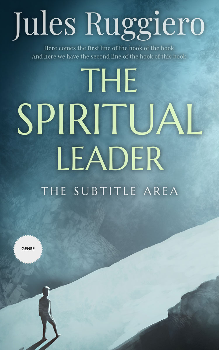 2D view of Premade Self-Improvement & Self-Help Book Cover - Smalt Blue