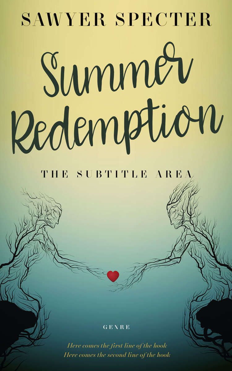 2D view of Premade Romance Book Cover - Thistle Green