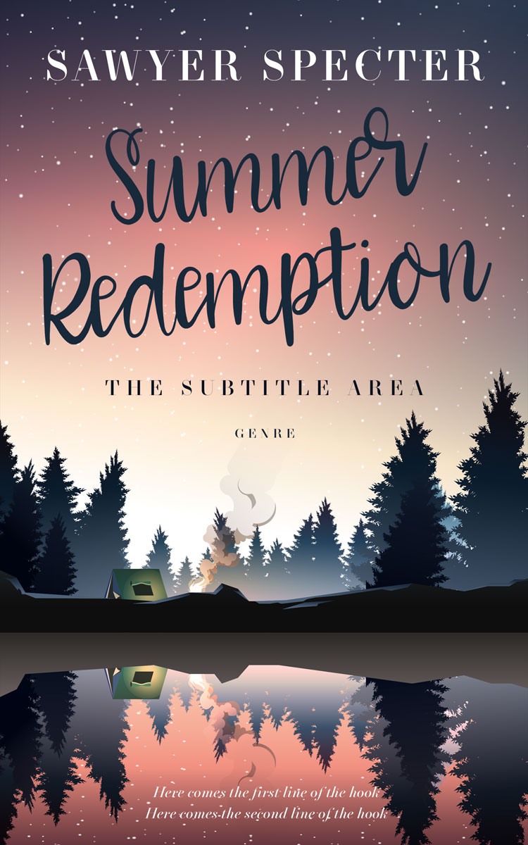 2D view of Premade Action & Adventure Book Cover - Tuna