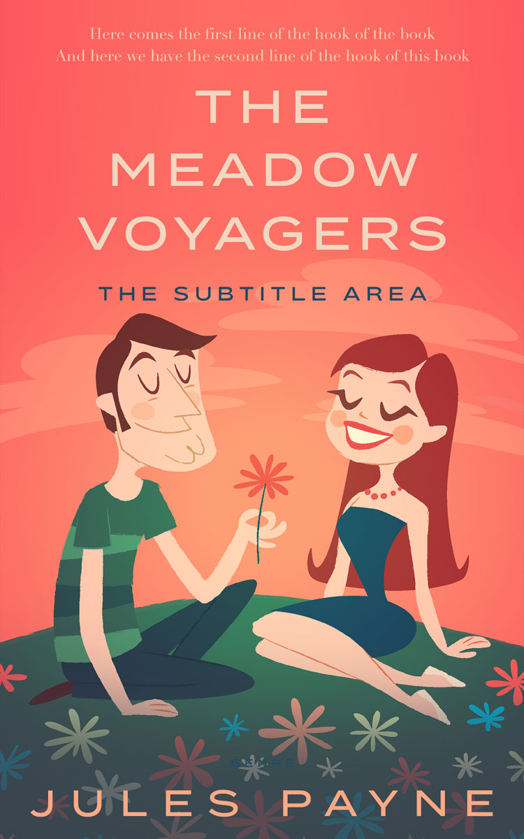 2D view of Premade Romance Book Cover - Limed Spruce