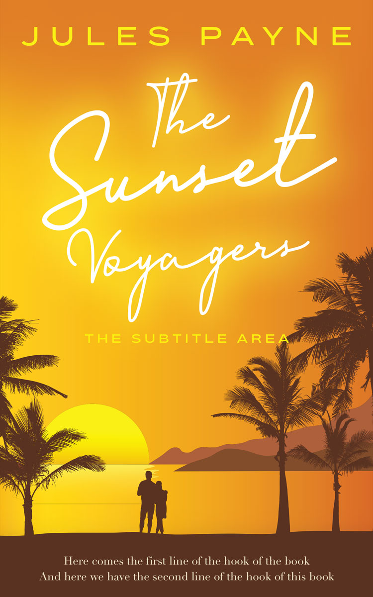 2D view of Premade Romance Book Cover - Fuel Yellow