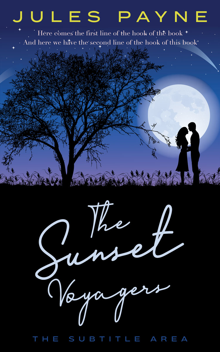 2D view of Premade Romance Book Cover - Ebony