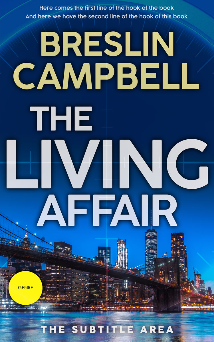 2D view of Premade Mystery & Thriller & Suspense Book Cover - Foggy Gray