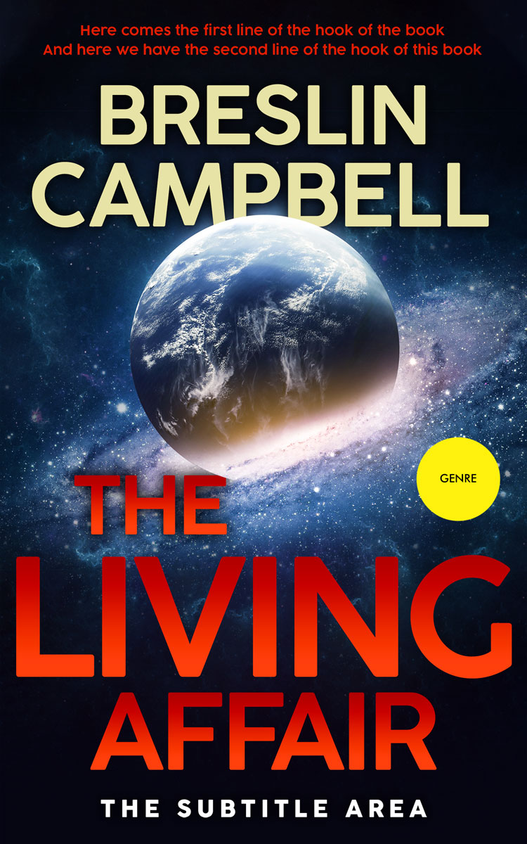 2D view of Premade Science Fiction Book Cover - Ebony