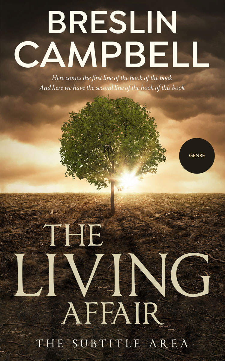 2D view of Premade Nature Book Cover - Bistre