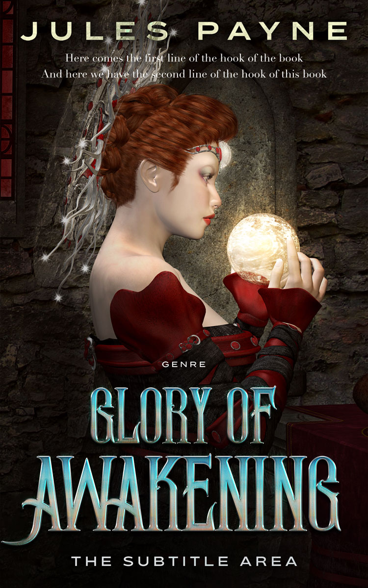 2D view of Premade Fantasy Book Cover - Night Rider