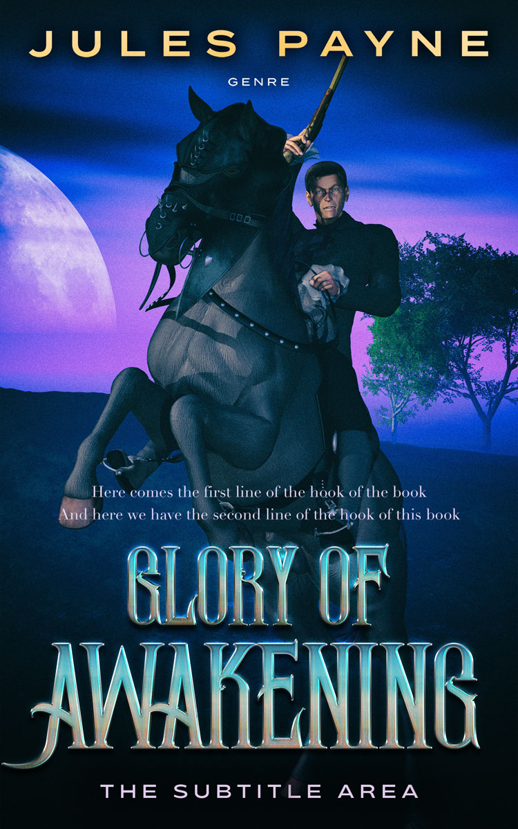 2D view of Premade Fantasy Book Cover - Black Pearl