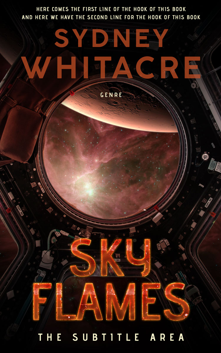 2D view of Premade Science Fiction Book Cover - Santa Fe