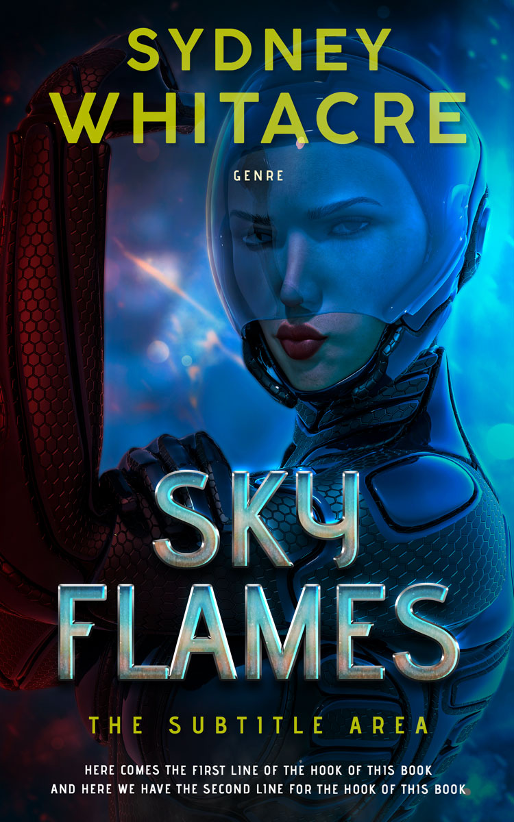 2D view of Premade Science Fiction Book Cover - Vulcan