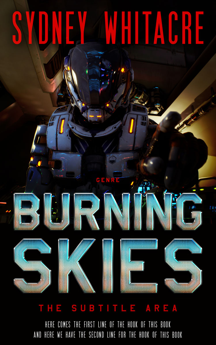 2D view of Premade Science Fiction Book Cover - Old Rose