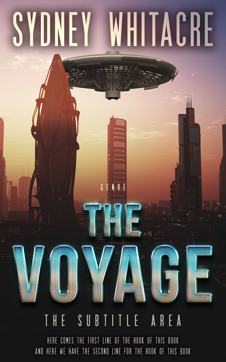 2D view of Premade Science Fiction Book Cover - Akaroa
