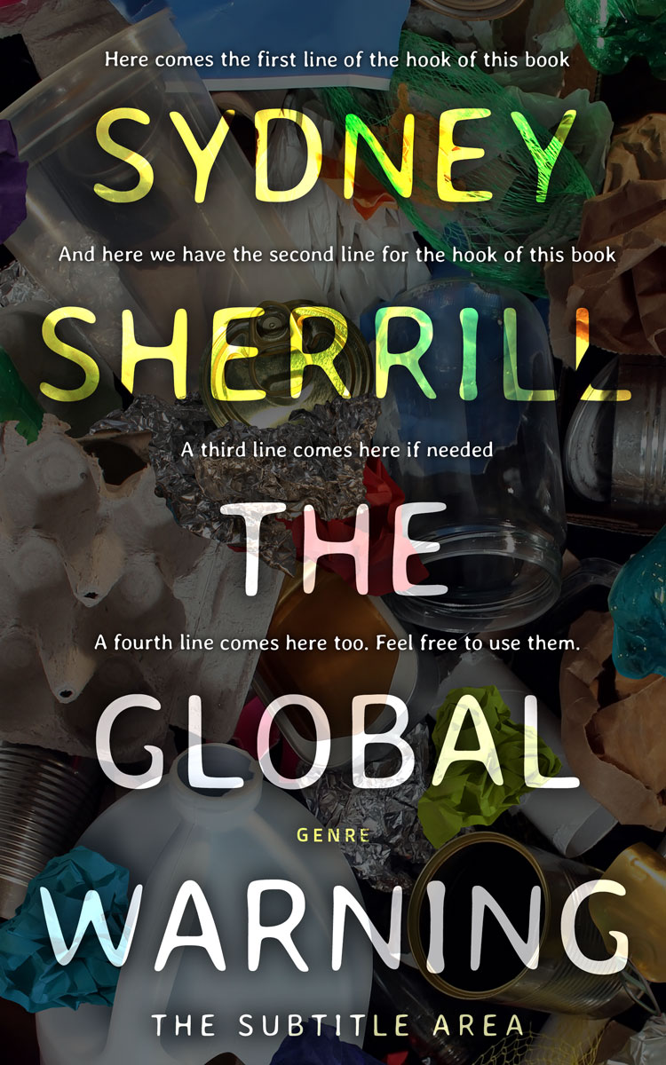 2D view of Premade Abstract Book Cover - Tuatara