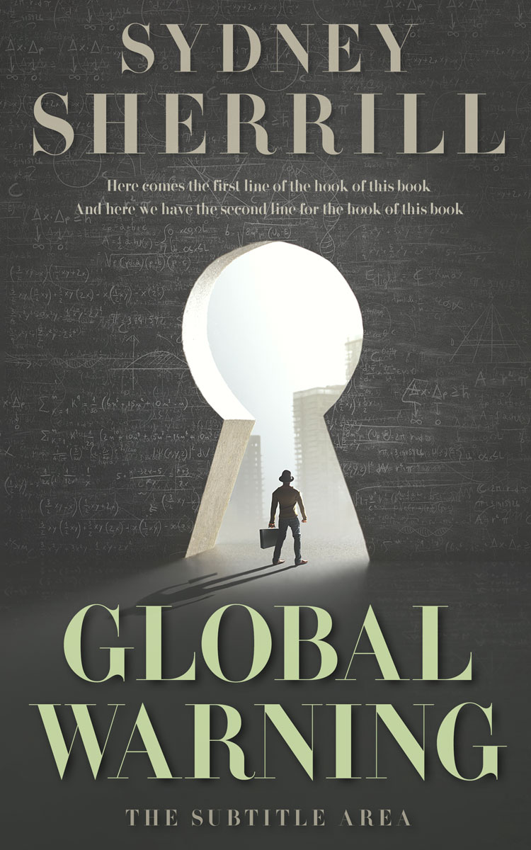 2D view of Premade Abstract Book Cover - Fuscous Gray