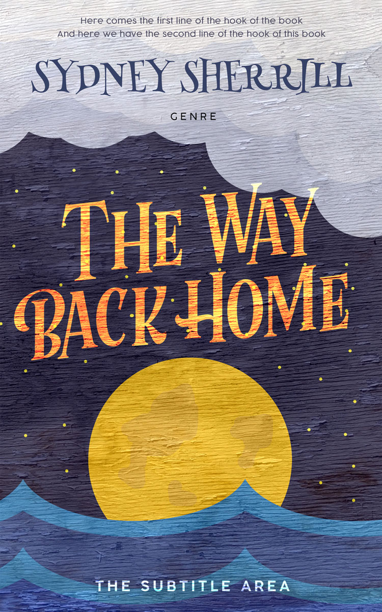 2D view of Premade Abstract Book Cover - Gun Powder