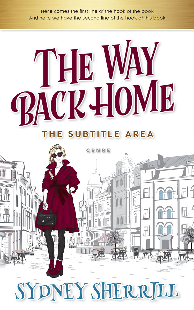 2D view of Premade Chick Lit Book Cover - Moon Mist