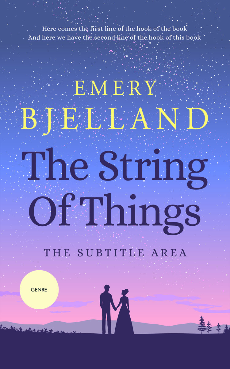 2D view of Premade Romance Book Cover - Blue Marguerite