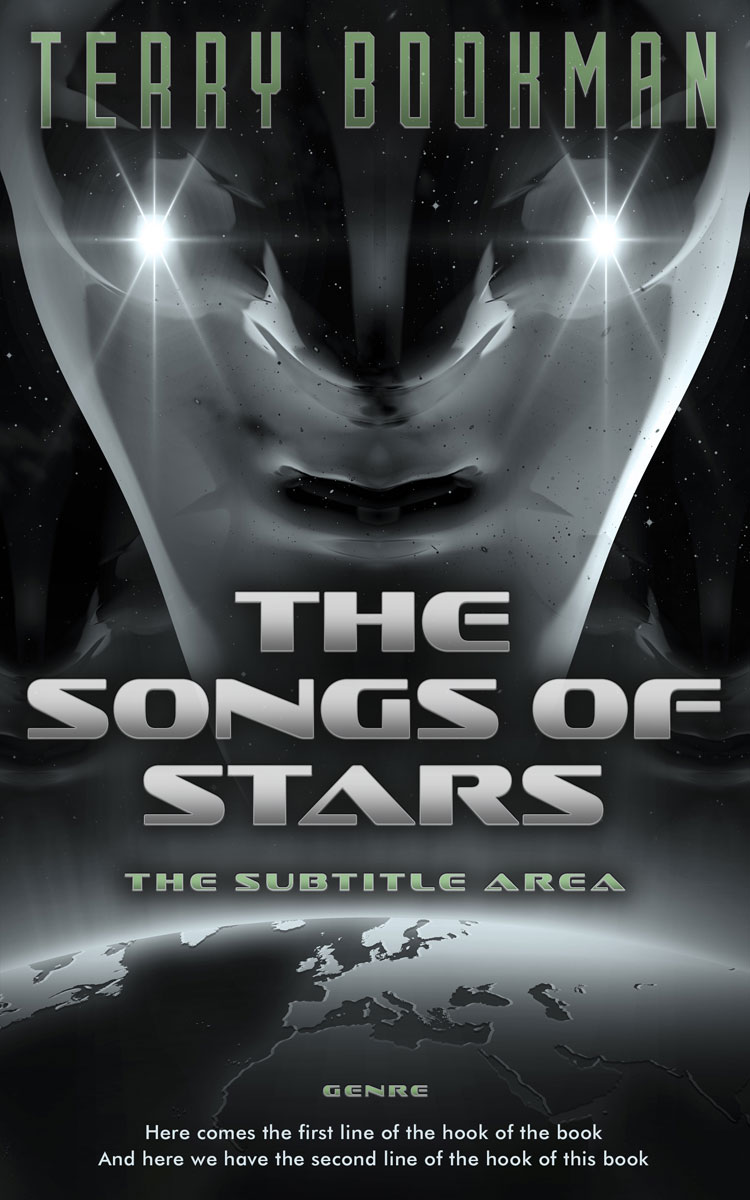 2D view of Premade Science Fiction Book Cover - Shark