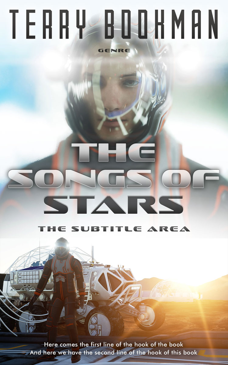 2D view of Premade Science Fiction Book Cover - Celeste