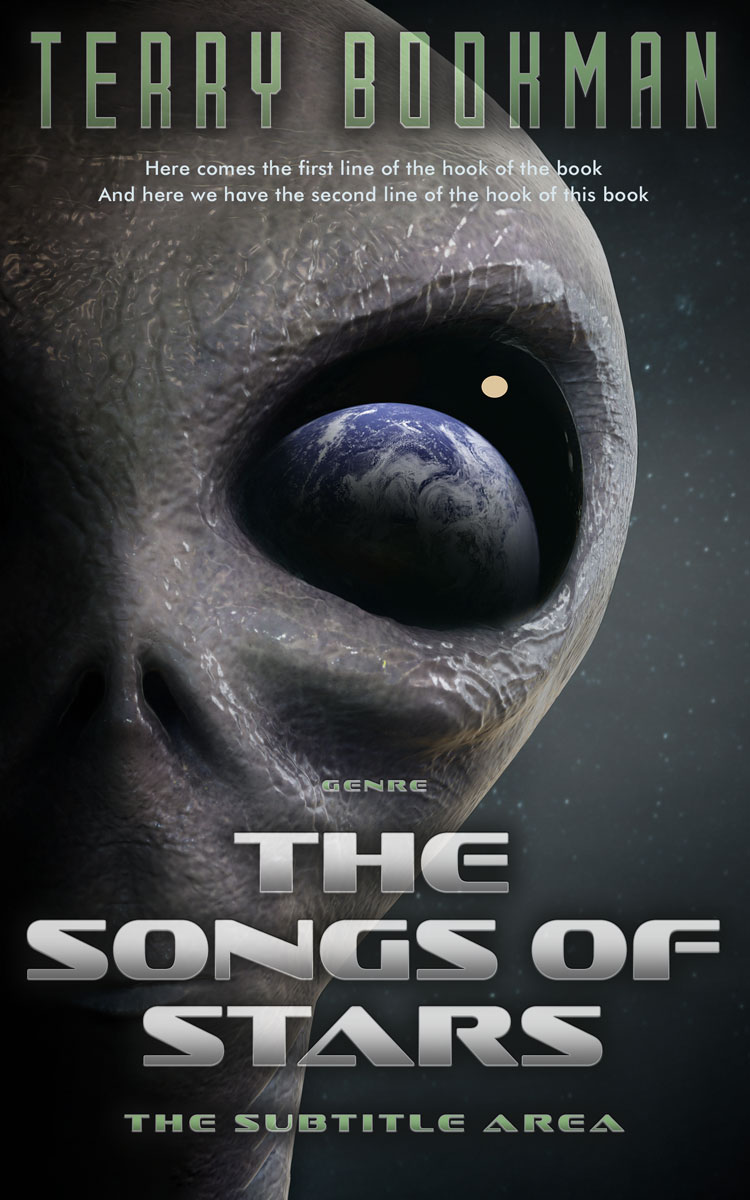 2D view of Premade Science Fiction Book Cover - Shark