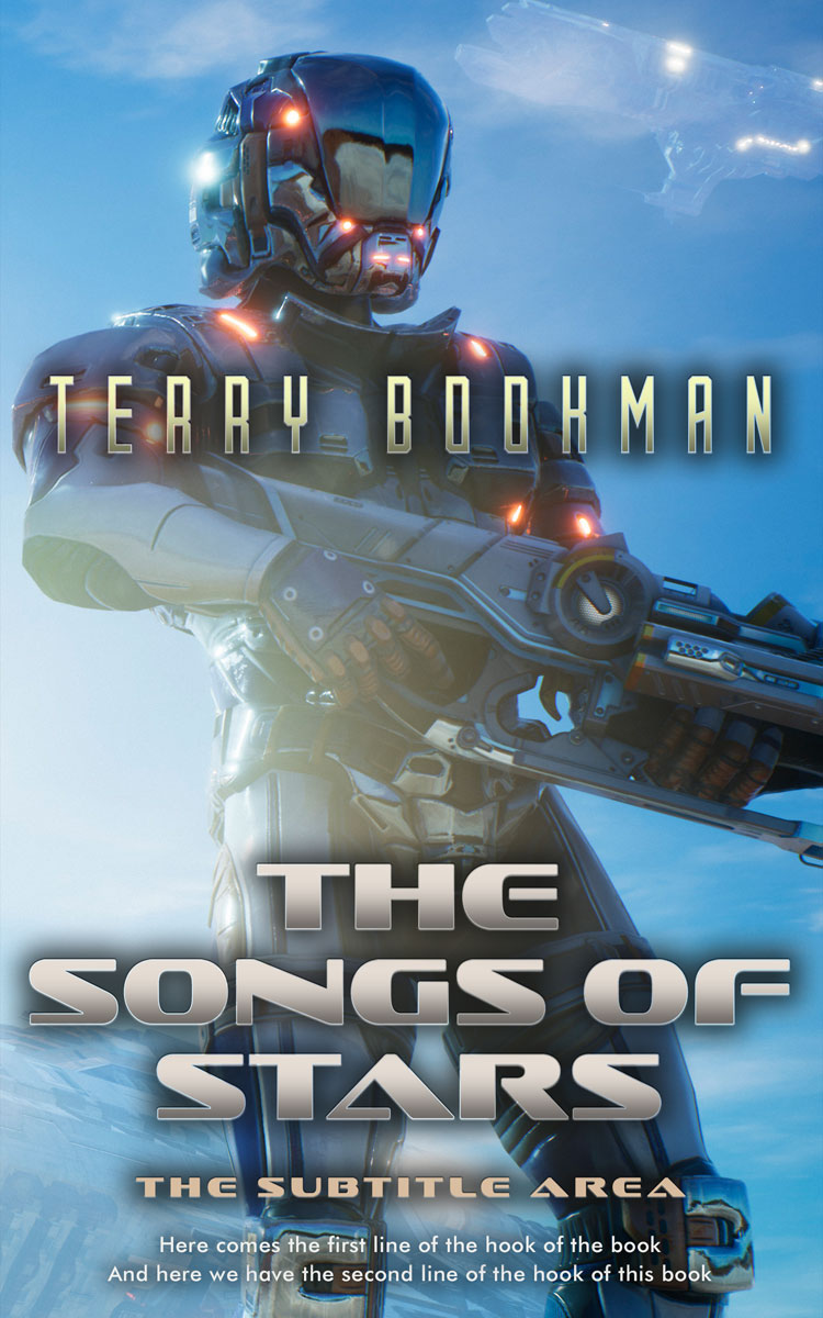 2D view of Premade Science Fiction Book Cover - Bermuda Gray